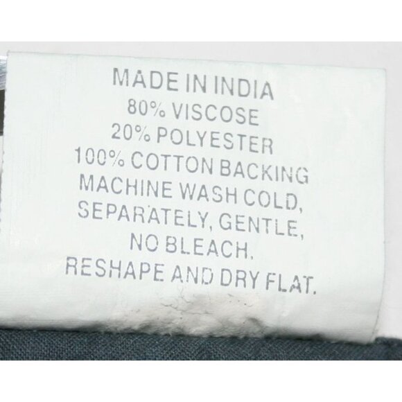 Crate & Barrel Gossamer Placemat Set of 6 Graphite 14x19 Holiday Dining - Picture 5 of 5